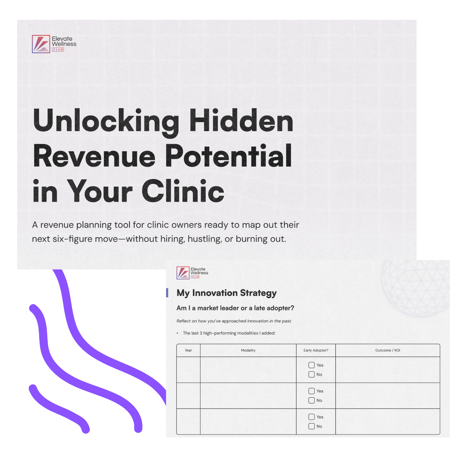 Revenue planning tool for clinic owners' success.